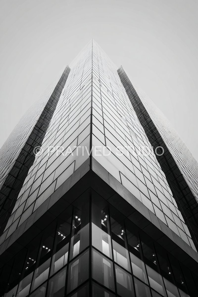 Black and white architectural abstraction